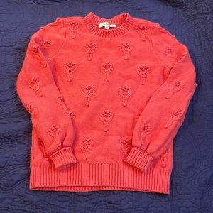Loft Crewneck Long Sleeve Knitting Detail Sweater